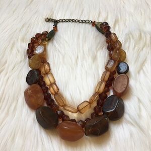 Y2k brown bead necklace